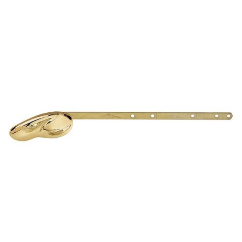 9 in. Curved Toilet Tank Lever in Polished Brass-685 - The Home Depot