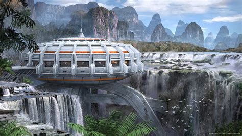 Tropical Sci-fi Outpost by Dlestudio on DeviantArt