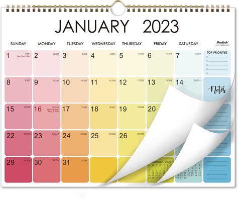 Calendário 2020-2021 – Calendário de parede de 18 meses 2020-2021 com papel grosso, 15" x 11,5 ...