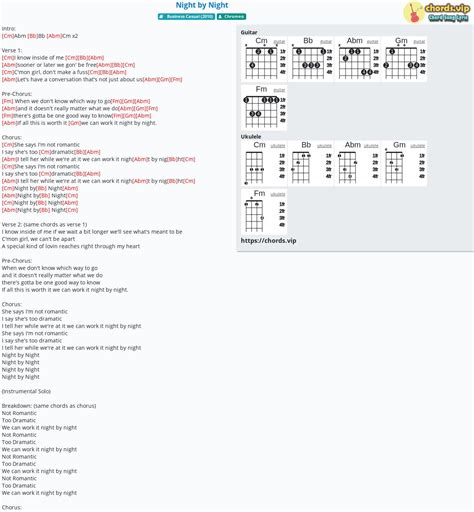 Chord: Night by Night - tab, song lyric, sheet, guitar, ukulele | chords.vip