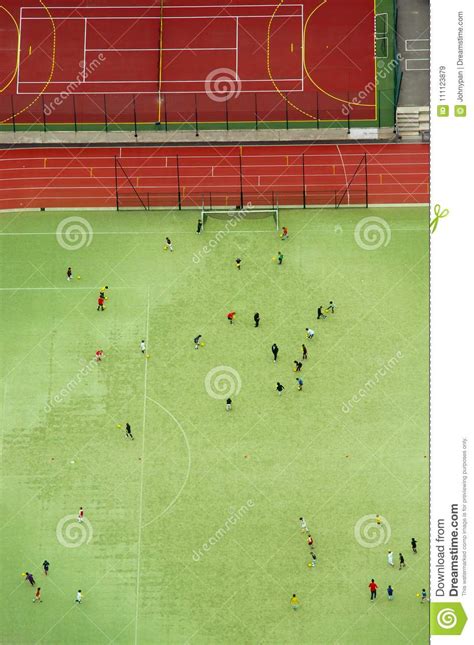 Aerial View of Football or Soccer Stadium Stock Image - Image of ...