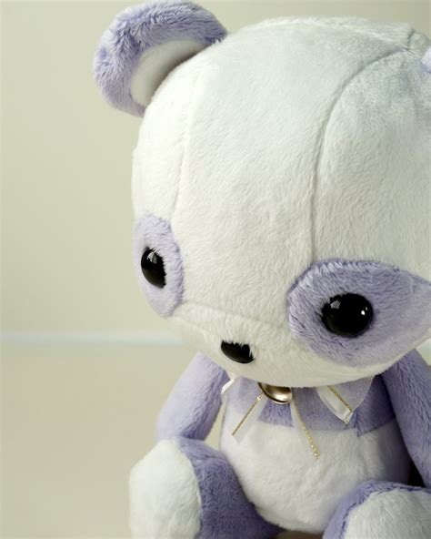 Cute Panda Plush Stuffed Animal Toy Purple White by BellziPlushie