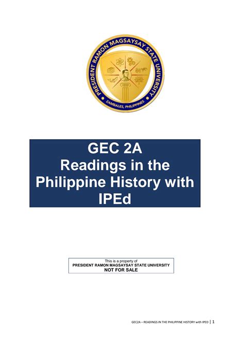 SOLUTION: Gec 2a readings in the philippine history iped prmsu module ...