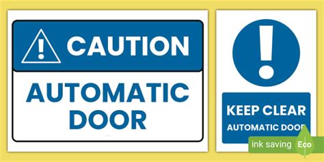 FREE! - Automatic Door Signage Pack – Signs – Twinkl Resources