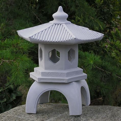 Cast Stone Cement Pagoda Lantern Concrete Outdoor Garden Statue | eBay