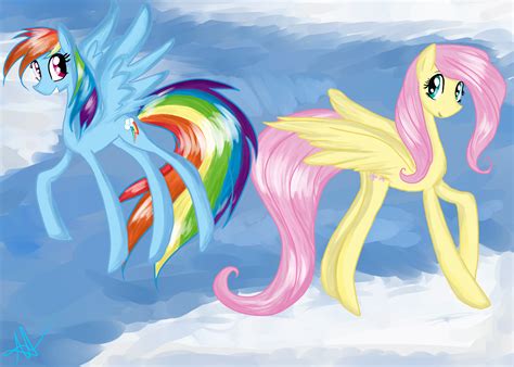 Fluttershy and Rainbow Dash by May379 on DeviantArt