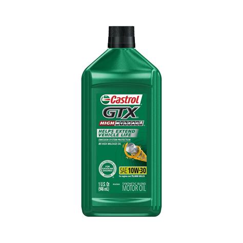 Castrol 10W-30 High Mileage Engine Oil 1 Quart