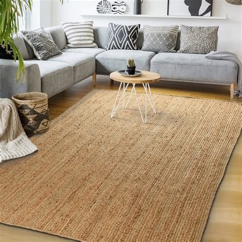 Buy Signature Loom Handcrafted Farmhouse Jute Accent Rug (8 ft x 10 ft ...