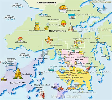 Hong Kong Attractions Map | FREE PDF Tourist City Tours Map Hong Kong 2024