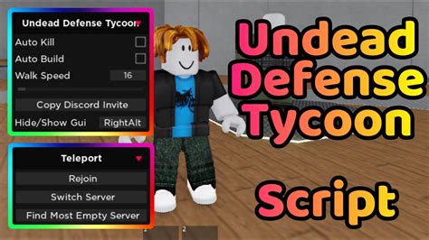 [WORKING!] UNDEAD DEFENSE TYCOON SCRIPT | AUTO KILL, AUTO BUILD & WALK SPEED - YouTube