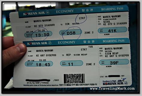 Korean Air Boarding Passes – Traveling Mark