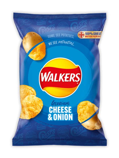 Walkers Cheese & Onion Crisps 32.5g x 32 - JL Brooks