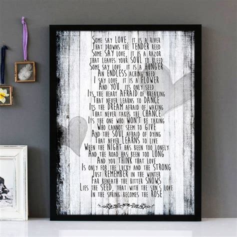 "Some Say Love" LeAnn Rimes - Framed Lyrics Wall Art