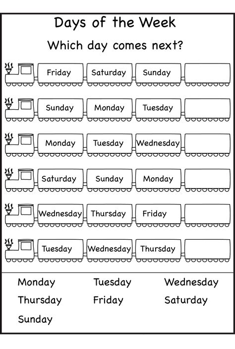 Days of the Week Activities | Activity Shelter