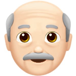 Old Man Emoji in PNG Format