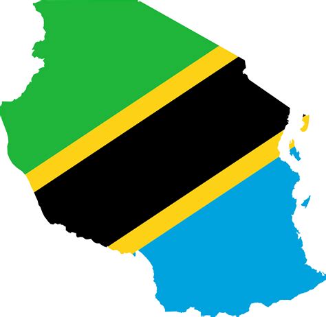 Tanzania Map Flag