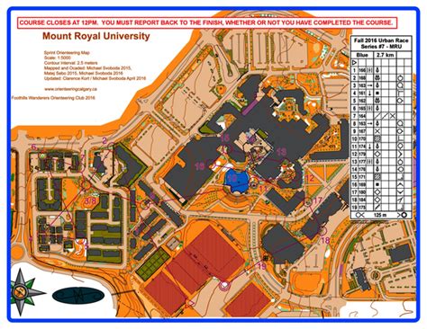 Mount Royal University Map | Color 2018