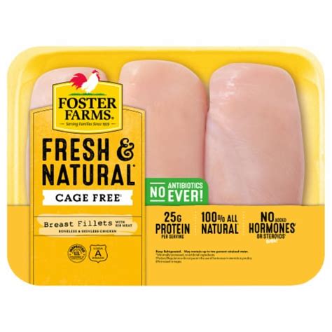 Foster Farms Fresh & Natural Cage Free Chicken Breast Fillets, 1 pk - King Soopers