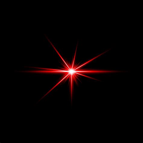 Lens Flare Red glow light ray effect illuminated 4939935 Vector Art at ...