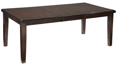 Haddigan Dark Brown Rectangular Extendable Dining Table from Ashley (D596-35) | Coleman Furniture