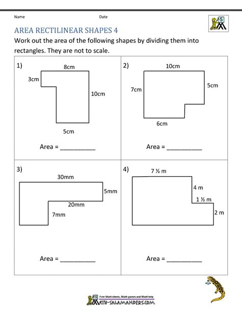 Area Of Composite Figures Worksheet – E Street Light