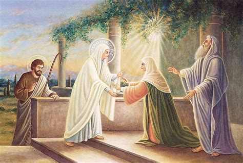 Mary visits Elizabeth, christ, visitation, jesus, gospel, virgin, mary, HD wallpaper | Peakpx