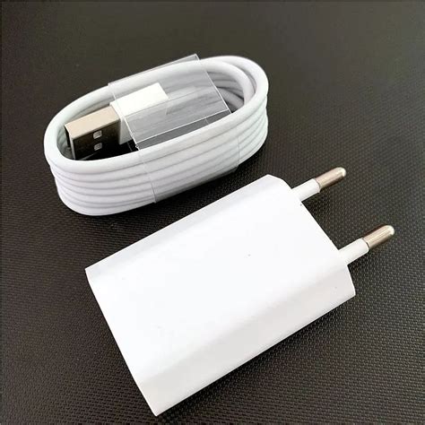 1m 8pin cable + High Quality EU Plug Charger for iPhone X XR Xs Max 5 ...