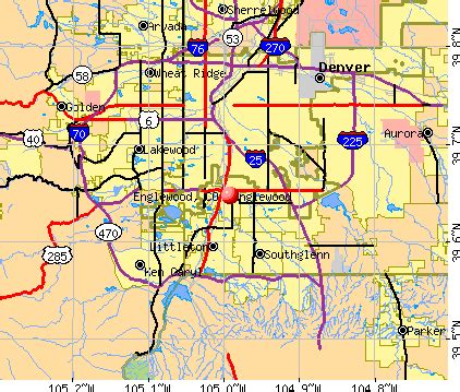 Map Of Englewood Colorado - Map Of Farmland Cave