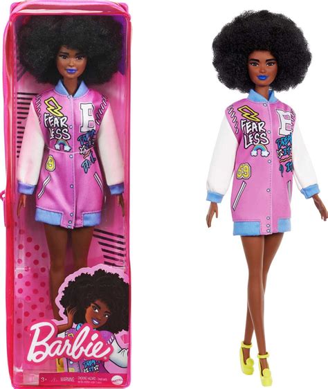 Barbie Fashionistas Doll #156 with Brunette Afro & Blue Lips Wearing ...