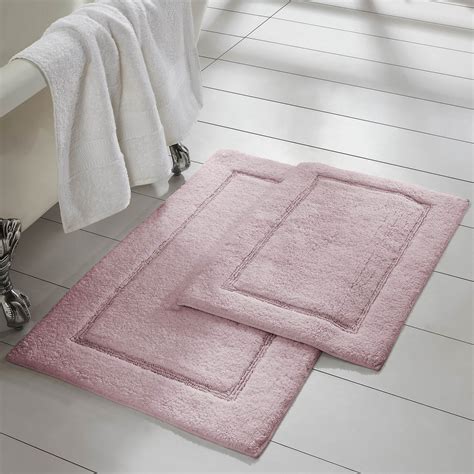 Modern Threads Non-Slip Bath Rug Set 100% Cotton, 17" x 24" & 21" x 34 ...