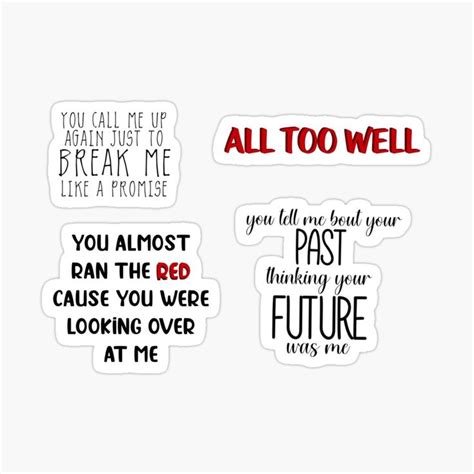 "all too well taylor swift sticker pack" Sticker for Sale by kgmcg | Taylor swift, Red bubble ...