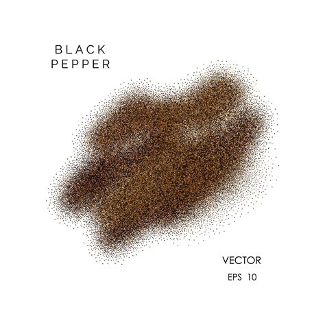 Premium Vector | Vector ground black pepper powder