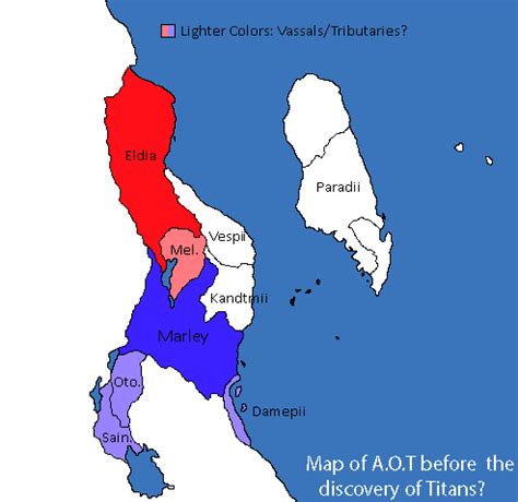 Map of Attack on Titan before titans were founded (entirely made-up map ...