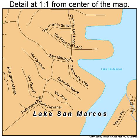 Lake San Marcos California Street Map 0639724