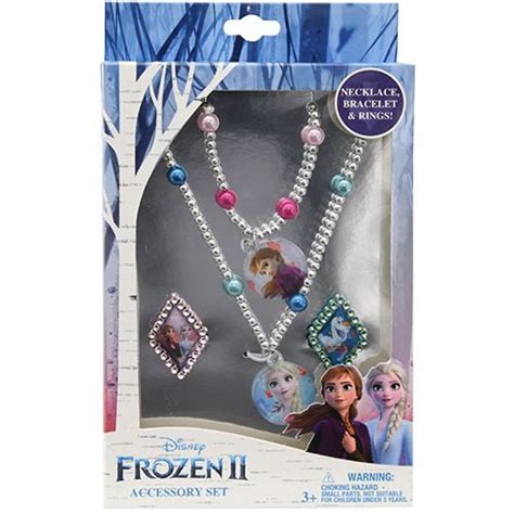 Frozen 2 Jewelry Set- Necklace, Bracelet & Ring set in box - Walmart.com - Walmart.com