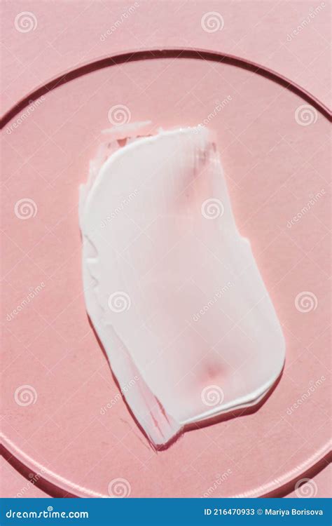 White Cream Texture on a Pink Background. Stock Image - Image of face, mask: 216470933