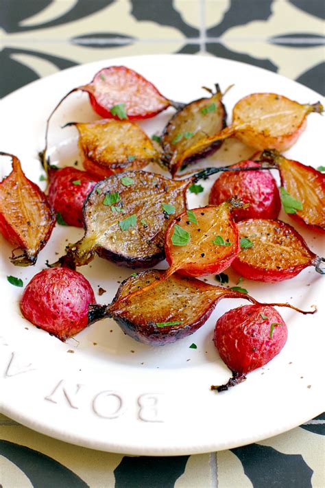 Roasted Radishes with Balsamic Vinegar - Two of a Kind