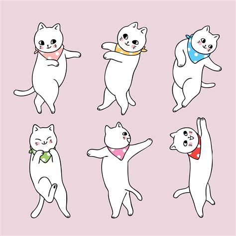 cat dancing 672346 Vector Art at Vecteezy