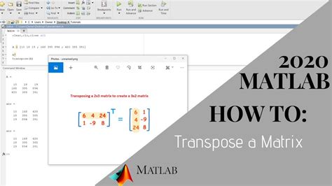 How to Transpose a Matrix in MATLAB 2020 - YouTube