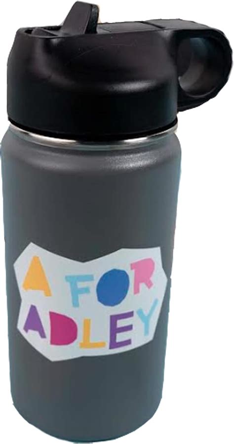 Amazon.com: A FOR ADLEY Merch, Adley's Extra Cold Grey Water Bottle ...