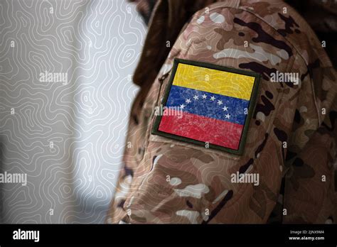 Venezuela Soldier, Soldier with flag Venezuela, Venezuela flag on a ...