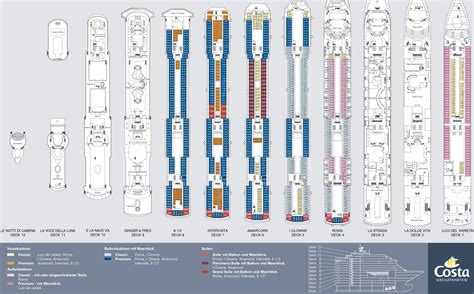 Jetzt den Costa Atlantica Deckplan ansehen Costa Kreuzfahrten