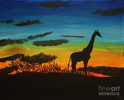 Safari Sunset Painting by Ashley Van Artsdalen