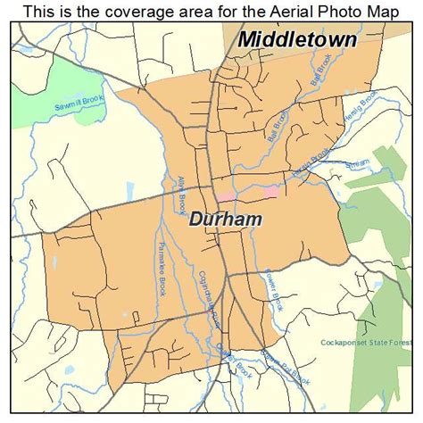 Aerial Photography Map of Durham, CT Connecticut