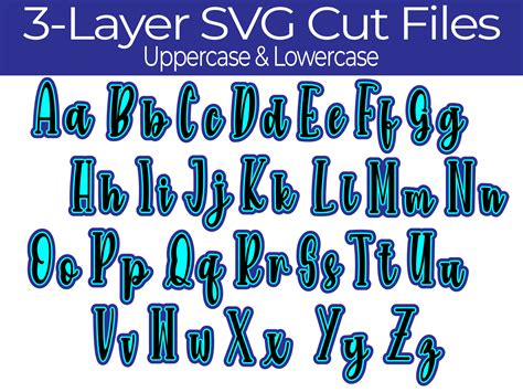 Bubble Outline Font SVG Alphabet Clipart for Vinyl Letters | Etsy