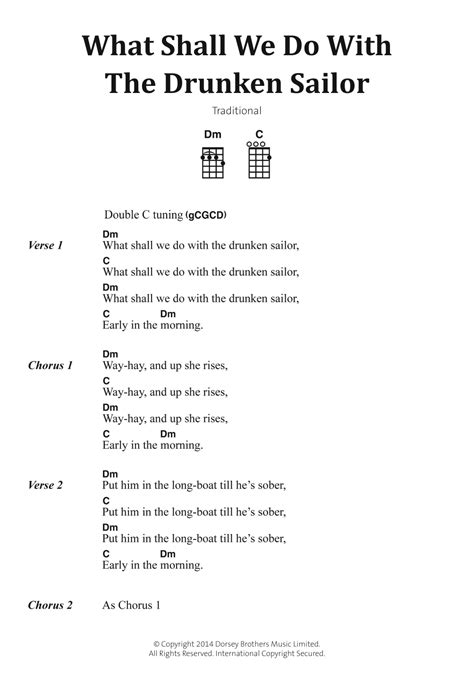 What Shall We Do With The Drunken Sailor by Traditional Sheet Music for ...