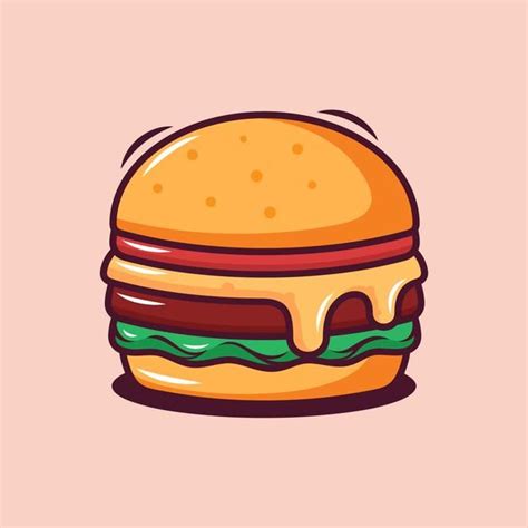 Premium Vector | Burger cartoon illustration | Burger cartoon, Cartoon illustration, Burger drawing