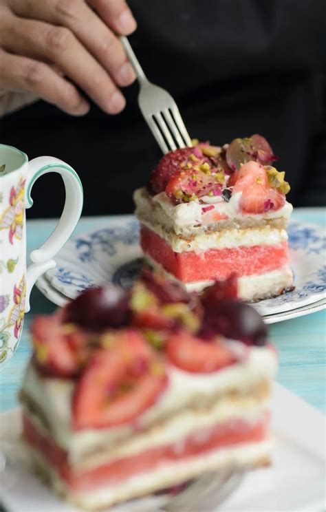 Watermelon and Strawberry Cake - Lisa's Lemony Kitchen