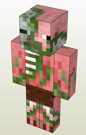 Minecraft: Zombie Pigman Papercraft 51B