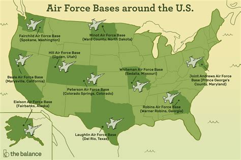 Air Force Bases In Usa Map - Map